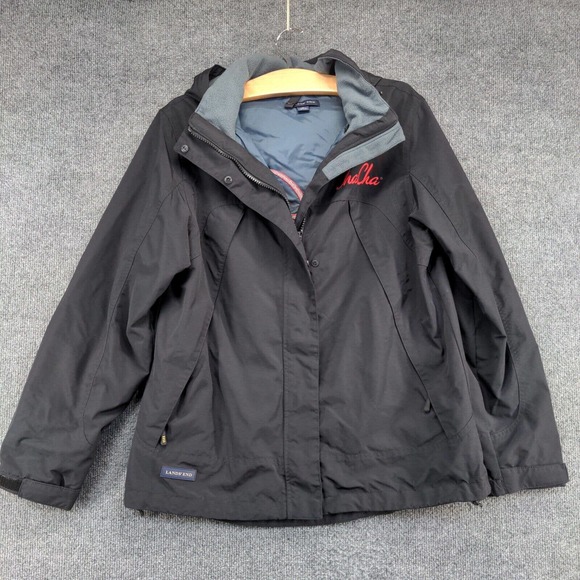 Lands' End Women's 2008 Sundance Film Festival Windbreaker Jacket Black Small - Picture 2 of 15
